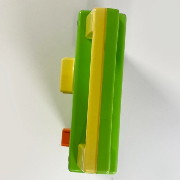 Vtg 1983 Fisher Price Toyland Musical Wind Up Radio Toy 795 Green 80s - Picture 2 of 10